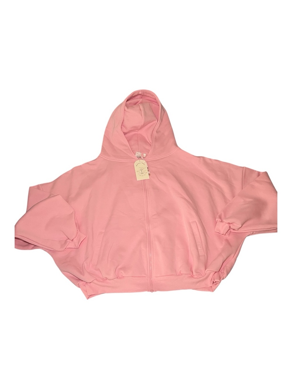 Blogilates Marshmallow Hoodie Light Pink 3X Oversized Zip Up NWT